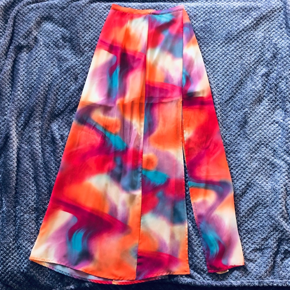 LF ‘You’ Watercolor Maxi Skirt